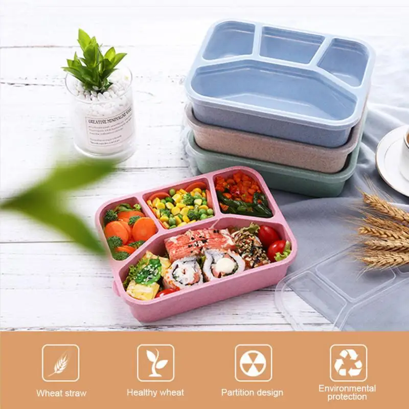 

Microwave Oven Bento Lunch Box Food Picnic Leak-Proof Fruit Lattice Storage Box For Children Adult Portable Food Container 1pcs
