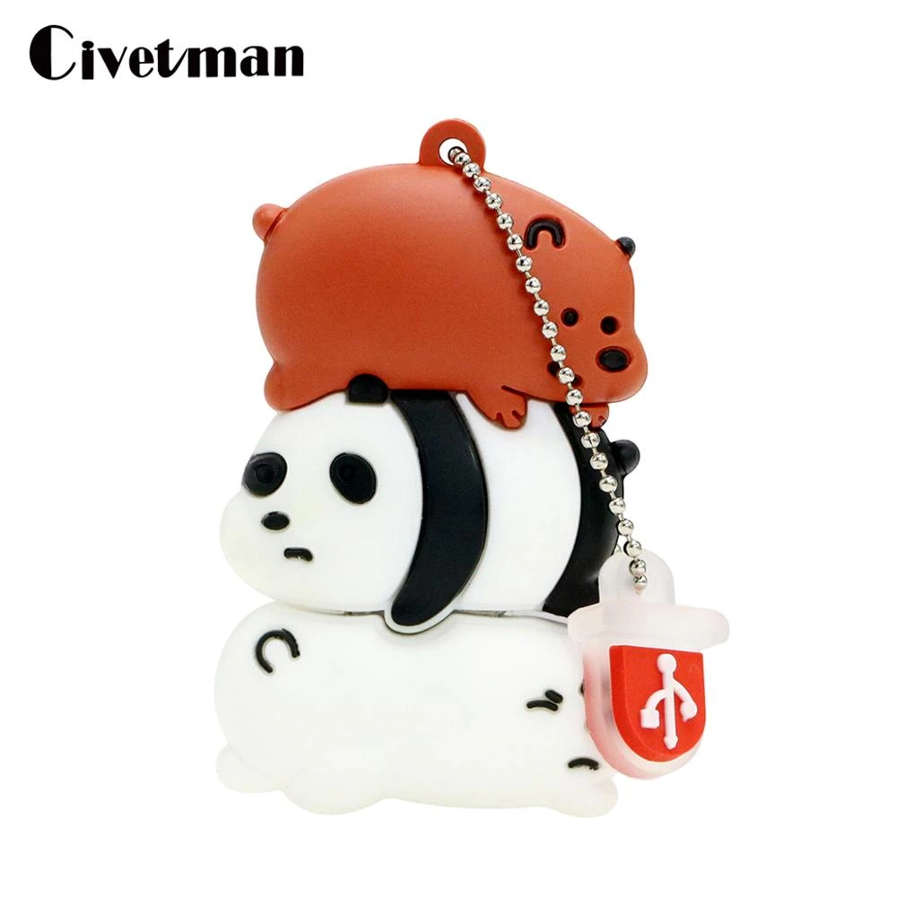 8gb usb Cartoon 128GB Cute Panda Pig Cat Animal USB Flash Drive 8GB 16GB 32GB 64GB Pendrive 256GB USB 2.0 Memories USB Stick Memory Disk flash drive for android