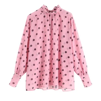 

New transparent gauze shirt for autumn 2019 women's wear