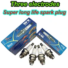 Свеча зажигания с 3 электродами L7T для BM6A, BMR6A, WS6E, WS7E, BPMR6A, WS7F, CJ7Y, W20MU, M6, M7, BPMR7A, 2-тактная цепная пила, полевая косилка, 10 шт.