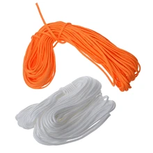 100ft 7 Strand 550 Survival Bushcraft Паракорд парашютный шнур Тип III-оранжевый и белый 2 шт
