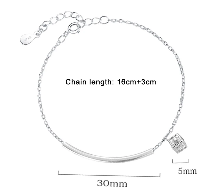 XIYANIKE 925 стерлингового серебра модные креативные Твердые объемные геометрические браслеты для женщин Полумесяца изгиб вечерние Ювелирные изделия Подарки