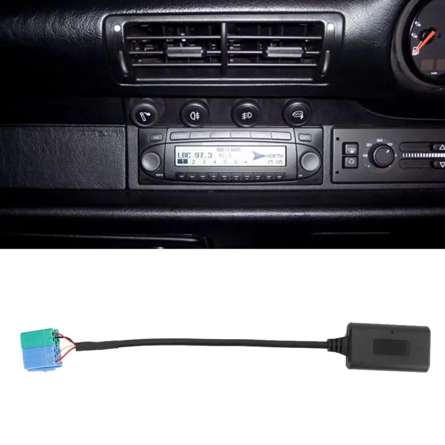 Автомобильный вспомогательный беспроводной аудио кабель-адаптер, совместимый с Bluetooth, подходит для Porsche Becker