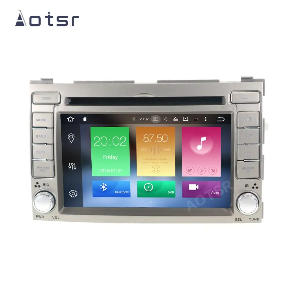 Автомобильный радиоприемник AOTSR 2 Din Android 10 для Hyundai I20 2008 - 2013 центральный