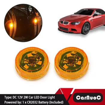 

2x Car Door LED Warning lamp safely Flash Light Anti-collid signal light for BMW Mini Cooper R56 R53 E90 E46 F20 F10 E39 Z4 E87