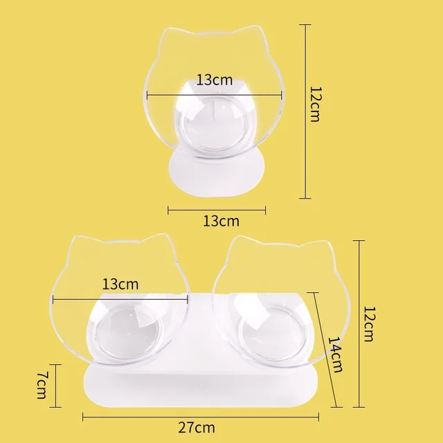 Non-Slip Double Cat Bowl Pet Water Food Feed Dog Bowls Pet Bowl With Inclination Stand Cats Feeder Feeding Bowl Kitten Supplies 5