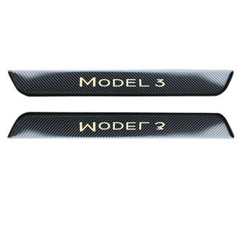 

Stainless Steel Car Door Sill Scuff Plate Welcome Pedal Protection Strip Door Sill Decoration Wrap Cover for Tesla Model 3 Strip