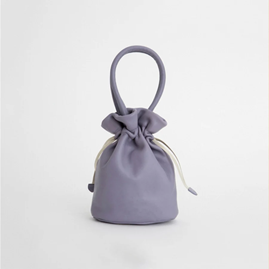

Simple Pu Top-handle Women's Handbags Fashion Drawstring Shoulder Crossbody Bags for Women Casual Pu Solid Purses Ladies Handbag
