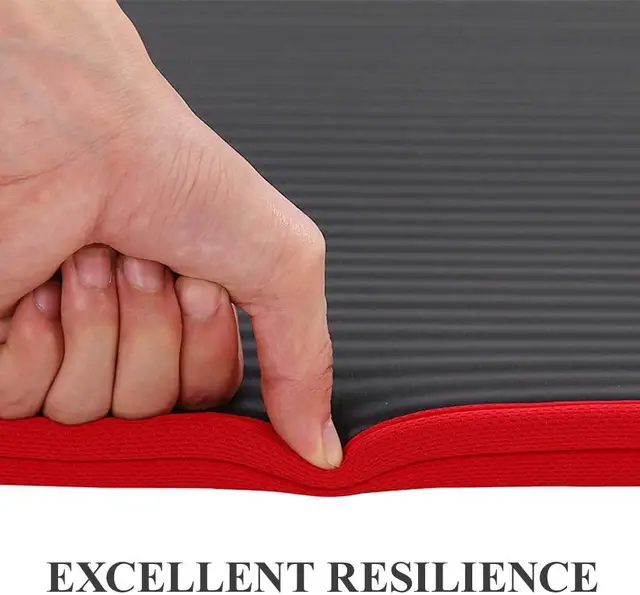 10MM Extra Thick Yoga Mats Non-slip NRB Exercise Mat with Bandages Tasteless Pilates Gym Workout Fitness Mats 183cmx61cm 4