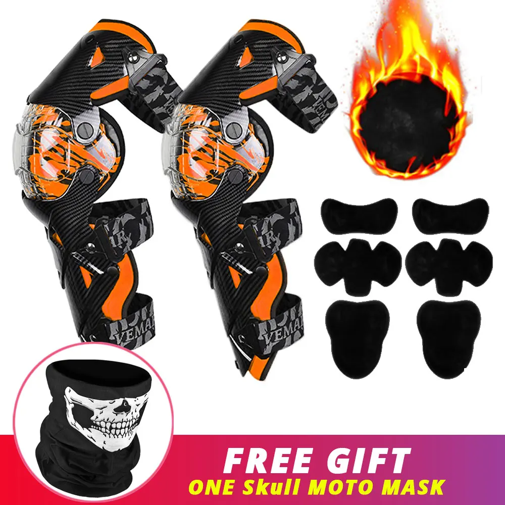 Motorcycle Knee Pads for Moto Adults Knee Sliders Protection Gear Supplies Motocross Equipment Motorcyclist Cold Knee Protector protective health gear Helmets & Protective Gear