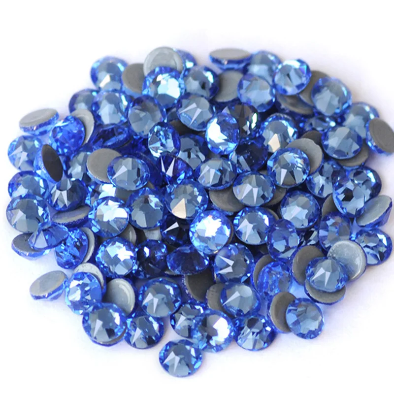 Light Sapphire YANRUO 2088HF все размеры горячей фиксации кристаллы Стекло Топ Алмазные Стразы гладить на аппликация из страз для одежды - Цвет: Light Sapphire