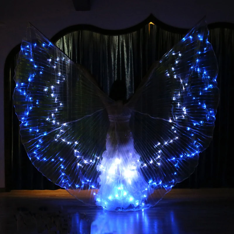 

Butterfly Dance Wings Belly Dance Performance Props Beautiful Accessories LEDlsis Change Light Wings