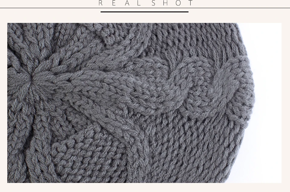 Damenmode stricken Baggy Baskenmütze Hut Damen Französisch Künstler Baskenmütze Hüte Frühling lässig dünne mehrfarbige warme weiche Baskenmützen – Detail 8