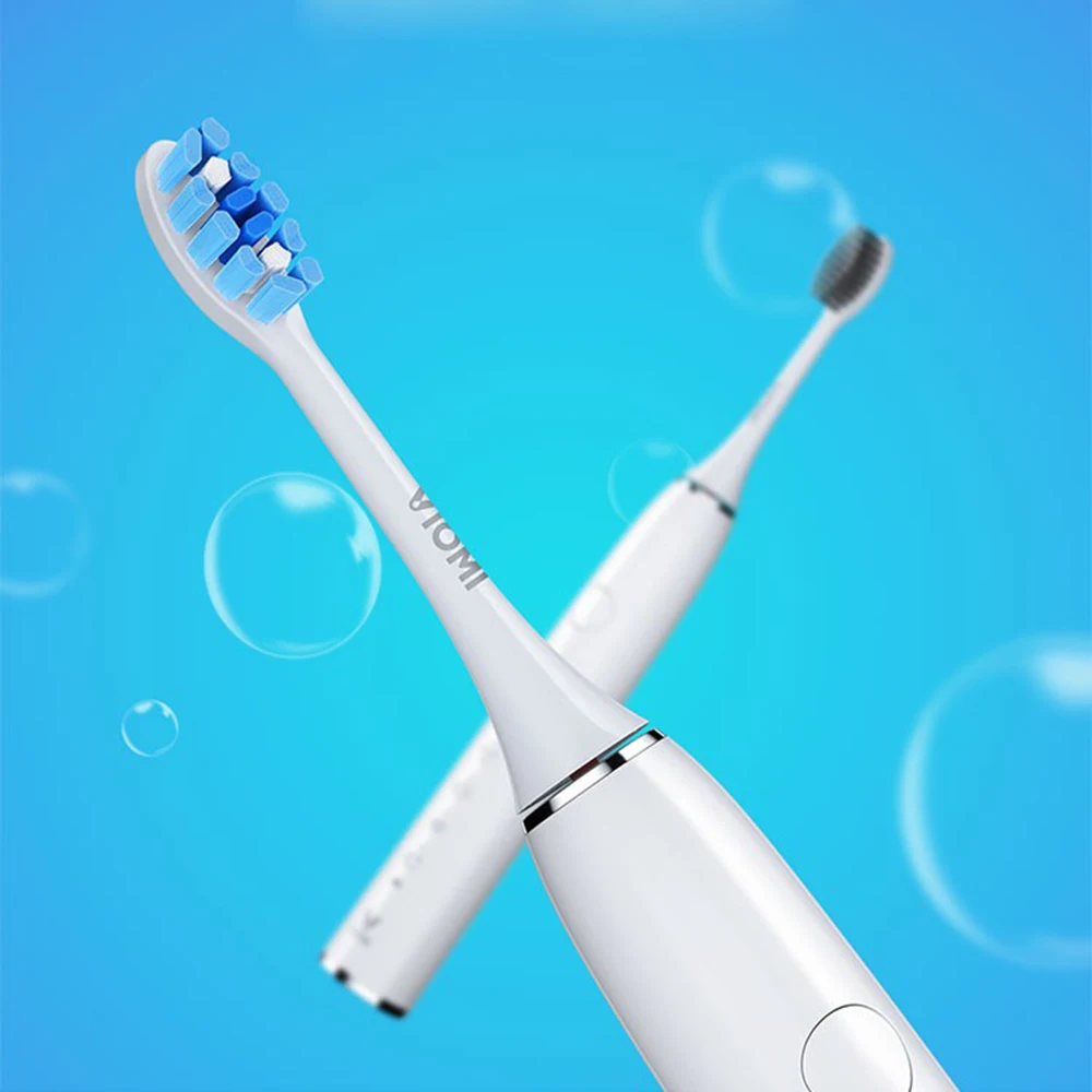 YOUPIN VIOMI VXYS01 электрическая зубная щетка 5 Режим чистки IPX7 Водонепроницаемая 2000 мАч Беспроводная электрическая зубная щетка с 2 головками