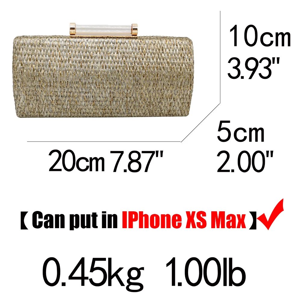 Женский соломенный клатч Boutique De FGG на цепочке вечерняя сумка кроссбоди маленькая