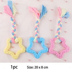Pet Dog Chew Knot Toy - Durable, Teeth Cleaning Interactive Accessory - Blue (6)