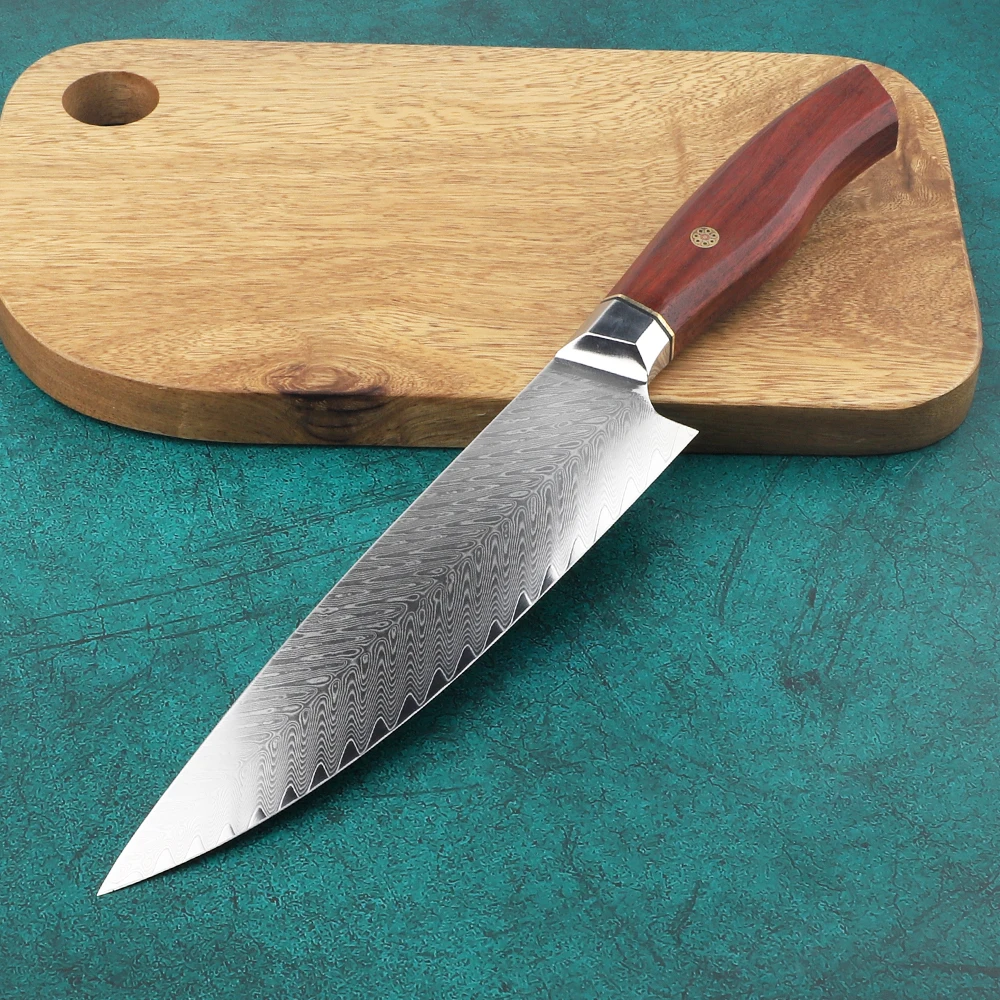 8" Handmade Professional Chef Knife Damascus Steel Kitchen Knife