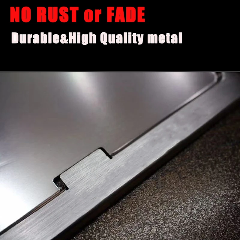 No Rusty Aluminum Alloy License Plate Frame Replacement Cover for BENZ AMG 53cm EU German Russia License Frame New Design