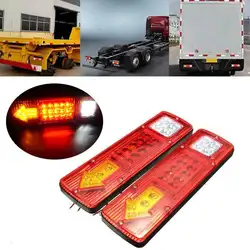 1 пара 12 в 24 В 19LED автомобиль грузовик задний фонарь поворотной предупреждающий сигнал свет трейлер грузовой фургон Тормозная лампа заднего