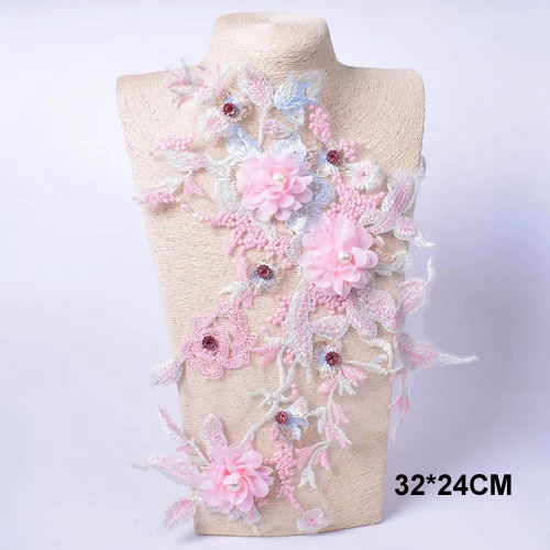 Embroidery Flower Patch Applique For Evening Dress Diy ClothingCostumes Decoration Sew On Accessories Patches Scrapbooking 14