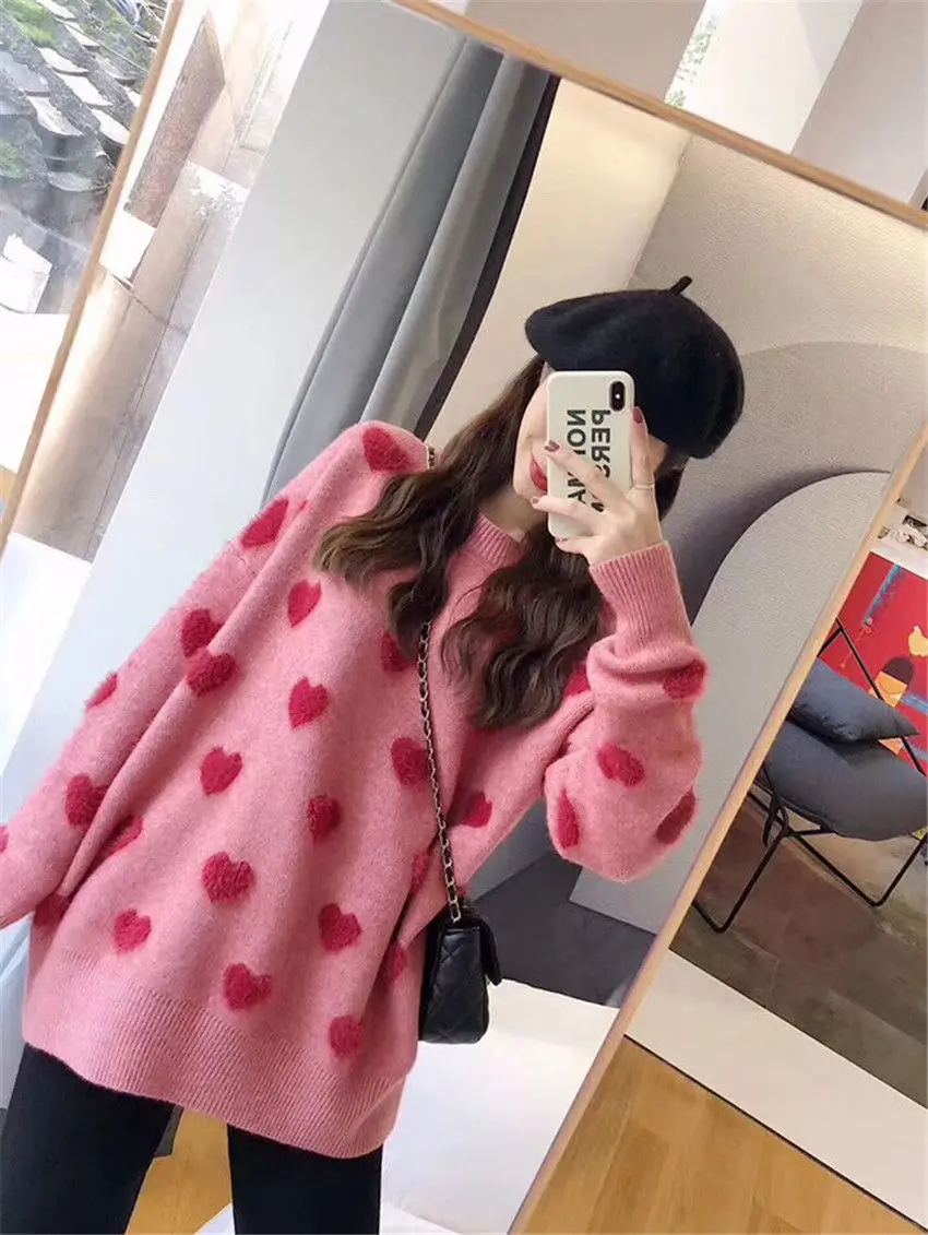 Heart Print Sweater