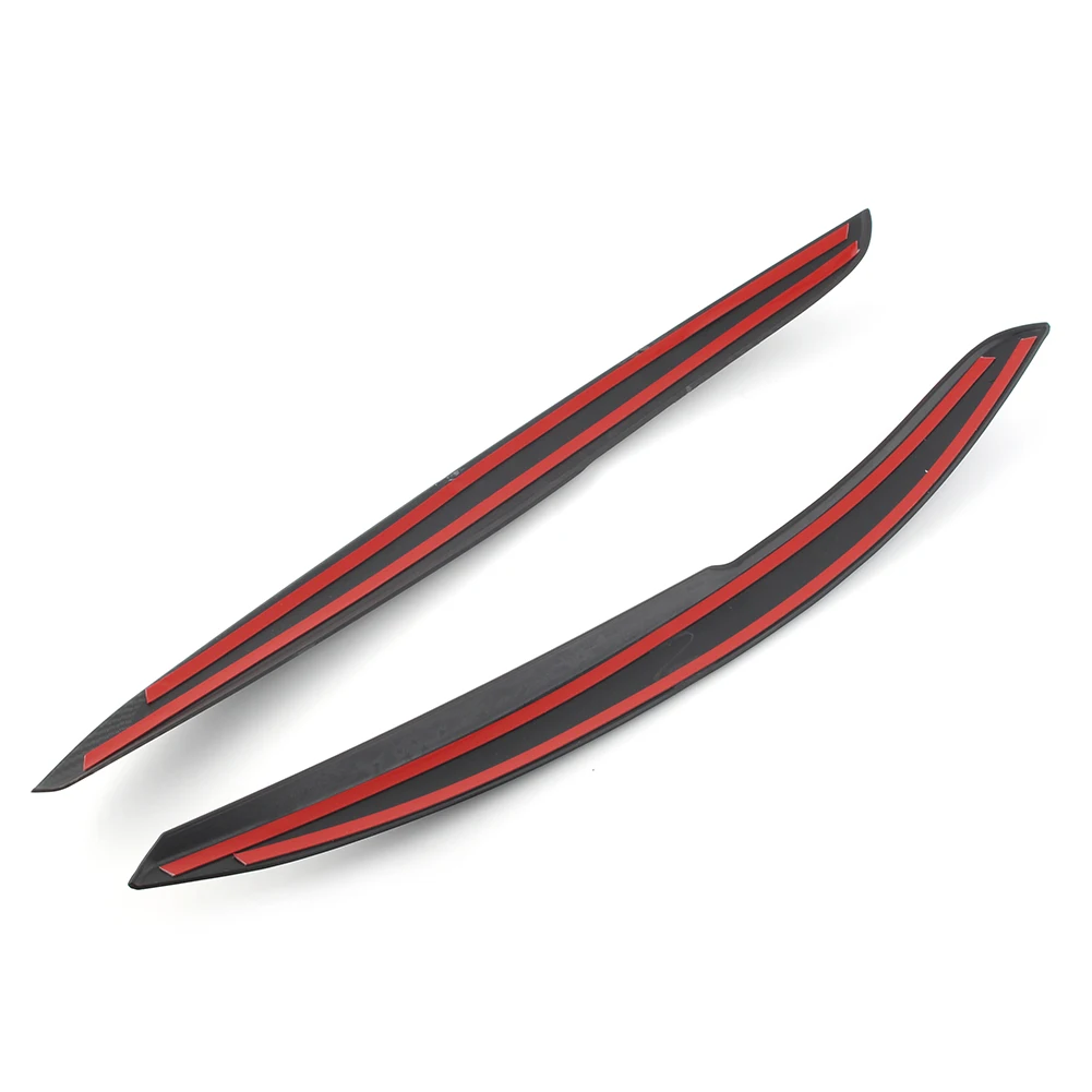Glossy Black Car Headlight Lamp Eyebrow Eyelid Trim Cover For VW Polo Mk5 6R 6C 2010 2011 2012 2013 2014 2015 2Pcs