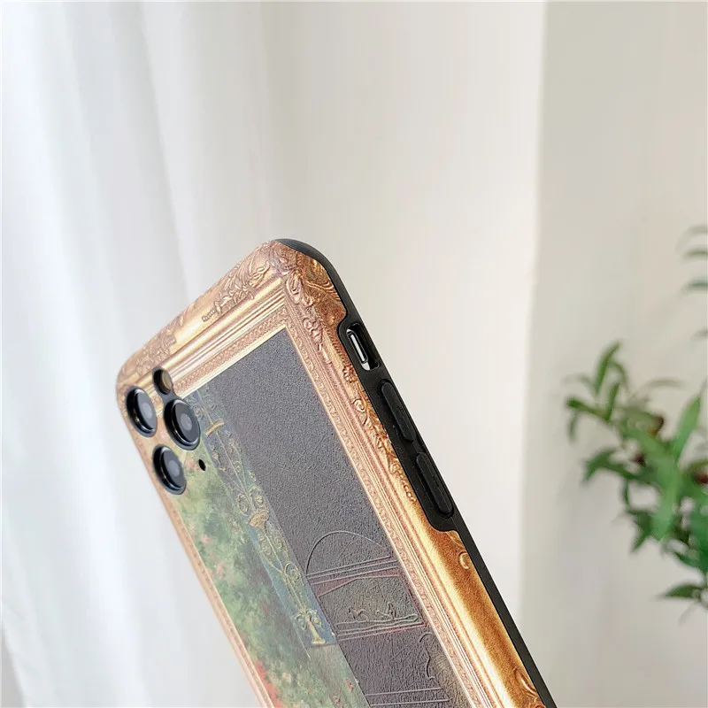 Чехол для телефона с масляной росписью в стиле ретро iphone 11 Pro Max 7 8 plus X XR XS