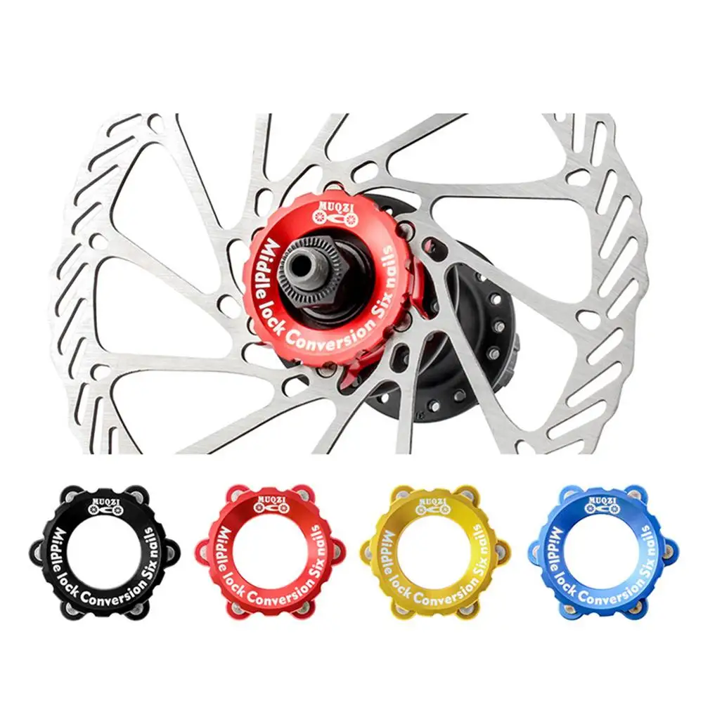 

Bicycle Centerlock To 6-Hole Adapter Mountain Bike Hub Center Lock Conversion 6 Bolt Disc Brake Rotor