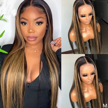 

Deep Part 13x6 Lace Front Human Hair Wig with Baby Hair 360 Lace Highlight Blonde Silk Top full lace wig Remy hair U Part wigs