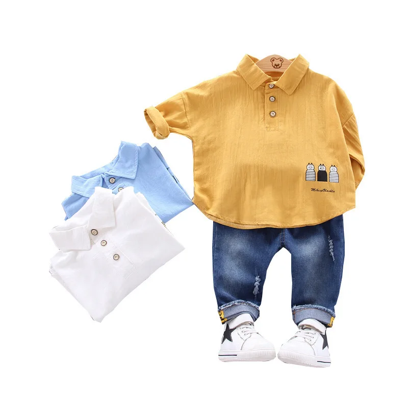 

New Spring Autumn Baby Clothes Suit Children Boys Cartoon T Shirt Pants 2Pcs/sets Toddler Casual Clothing Infant Kids Tracksuits