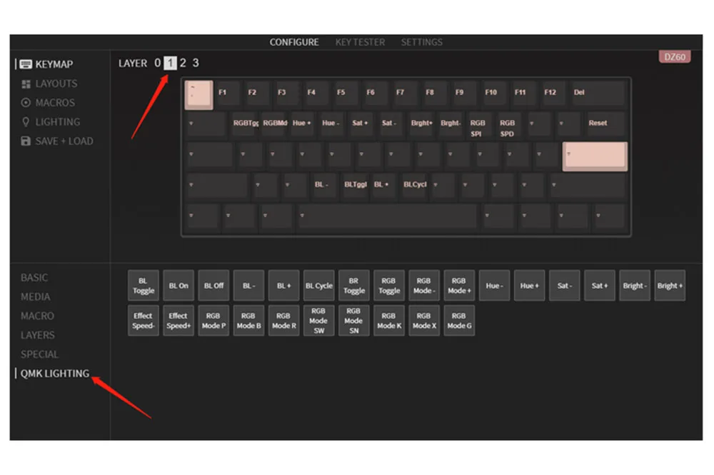 Diy Mechanical Keyboard 60 Layout Arrow Key 64 Key Dz60 Pcb Satellite