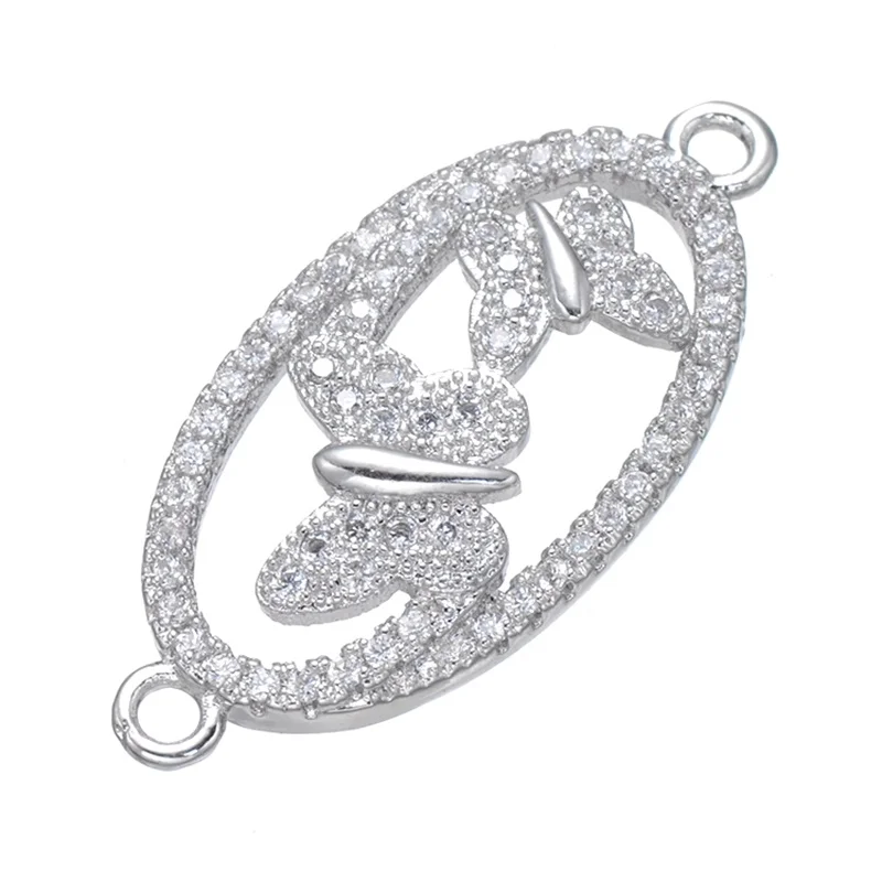 White Gold Juya DIY браслет фурнитура поставки золото/серебро Бесконечность Шарм соединители аксессуары для женщин браслет ожерелье серьги изготовление - Цвет: White Gold