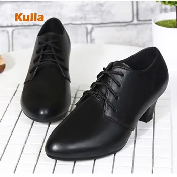 

Women Latin Tango Ballroom Dance Shoes Black/Red/Silver Woman Teacher's Salsa Jazz Character Dancing Shoes Wholesale Heels 5cm