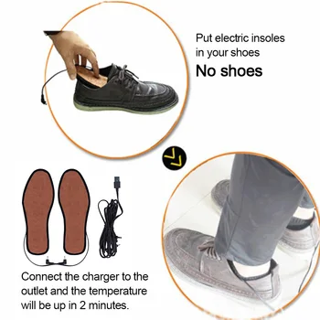 

Keep Warm Comfortable Walking Insert Heating Insole Carbon Fiber USB Powered Electric Winter Boots Washable Shoes Unisex