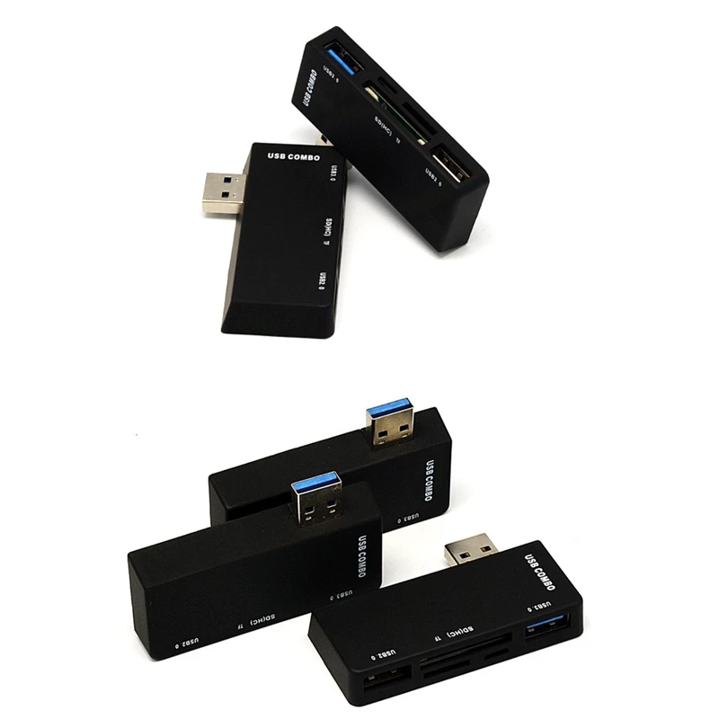 Usb-хаб USB3.0 адаптер 2 Порты и разъёмы USB комбо устройство для чтения карт SD TF все в одном для Microsoft Surface Pro 3/4
