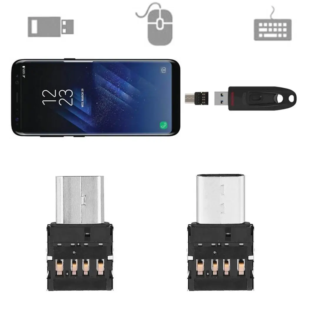 OTG кабель для передачи данных конвертер Android Micro USB Type C мобильных телефонов 2020