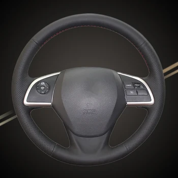 

Car Braid On The Steering Wheel Cover for Mitsubishi Outlander 2013 2014 Mirage 2014 ASX L200 2015 2016 Auto Covers Car-styling