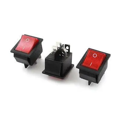20A AC 125V 4 Pin DPST ON/OFF Панель крепление электрическая перекидной клавишный выключатель 3 предмета в комплекте