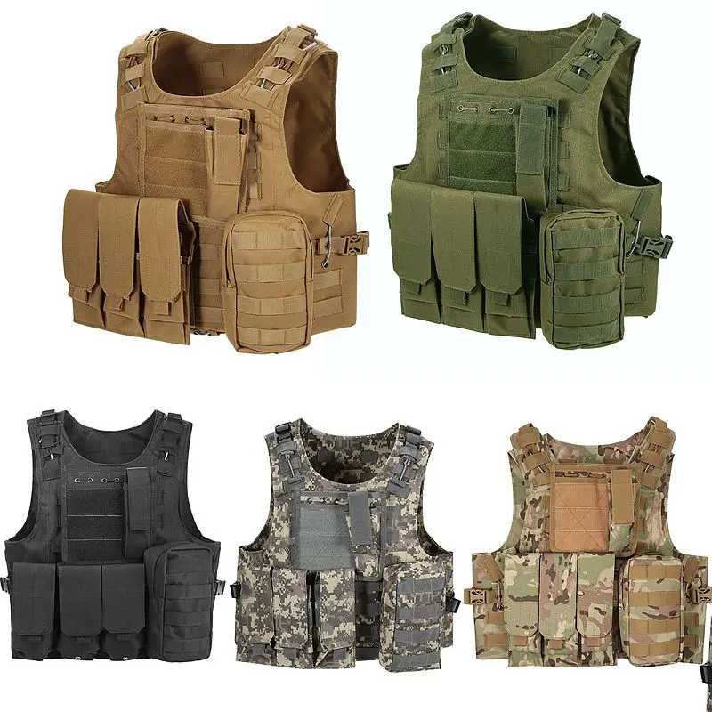 

Multi-pocket Airsoft Tactical Vest Molle Combat Plate Carrier Tactical Vest CS Outdoor Clothing Hunting Vest Military Equipment