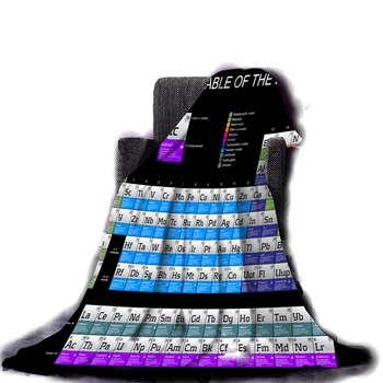 

3D Digital Printed Flannel Blanket Periodic Table Of Elements Wool Thick Cover Blanket Sofa 2019 Fashionable Chinese Blanket
