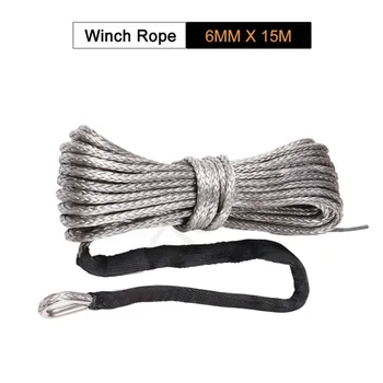 

Replacement Winch Rope 6mmx15m Heavy duty Tow Lightweight Polyethylene