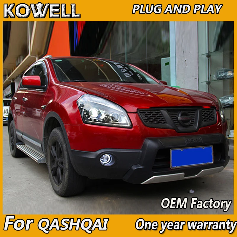 2008-2013 для Nissan Qashqai фары для автомобиля Стайлинг qashqai фара 12 высокая яркость светодиодный DRL Парковка Биксеноновые линзы HID K