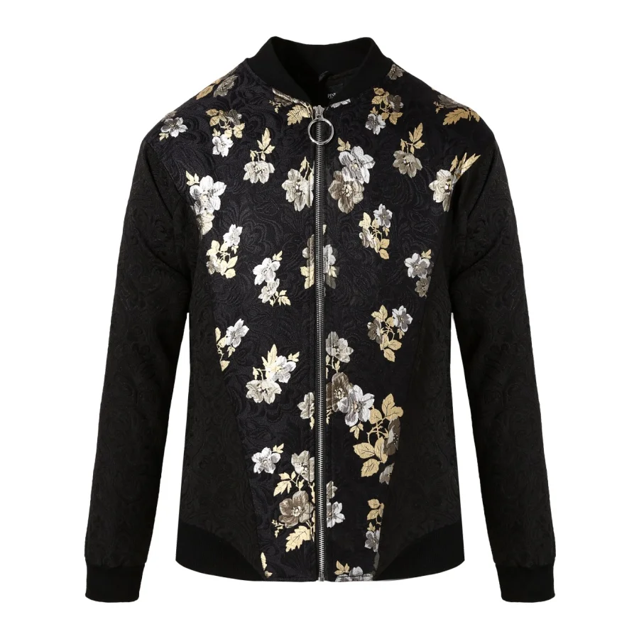 Militar Liner No Slim Rushed Pinli продукт, сделанный осенью года, мужской стиль, сплайсинг, жаккардовый жакет, пальто B193404237 - Цвет: Black