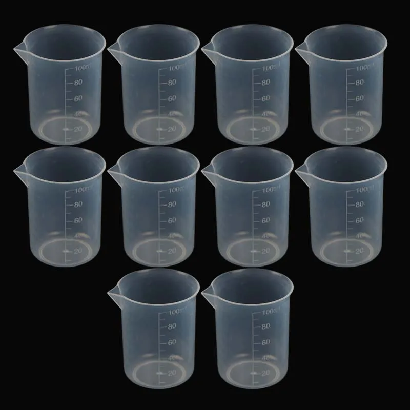 

2pcs/10pcs 100ml Measuring Cup Plastic Light Weight For Kitchens Laboratories tools durable small Measuring Cup