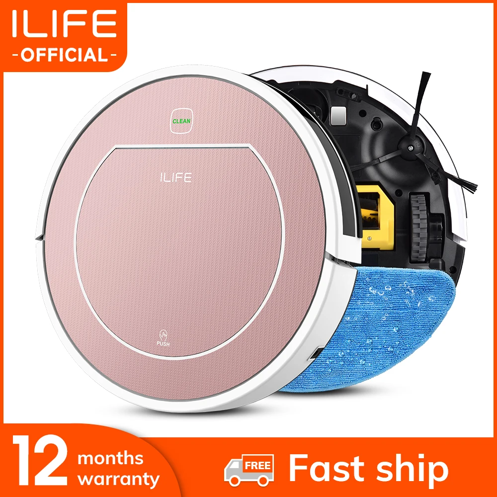 ILIFE V7s Plus пылесос робот с турбощёткой имеется сухую уборку и влажную для твёрдых