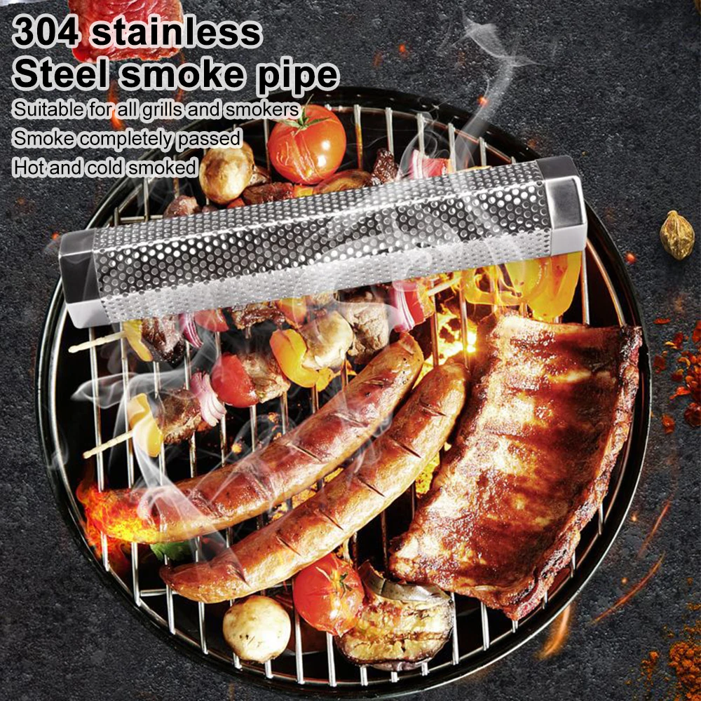 Bijdrage langs Teken een foto Ronde Bbq Grill Rvs Gerookte Mesh Buis Generator Pellet Roker Filter Tool  Outdoor Barbecue Koude Sigarettenkoker|Overige BBQ hulpmiddelen| -  AliExpress