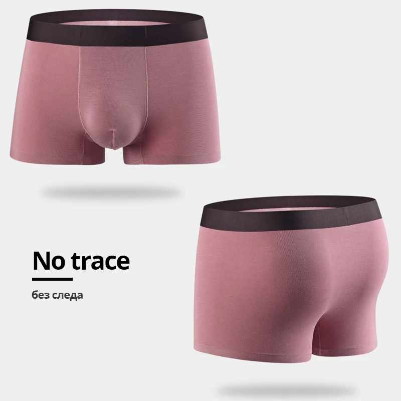 3pcs High quality Men's Underwear Boxers Breathable Pure color  Men's short Homme Underpants Superfine Modal Fiber plus size 3XL