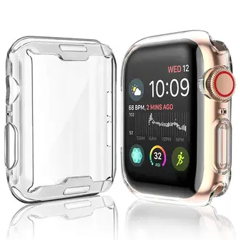 

watch cover case for Apple Watch 5 4 40MM 44MM Soft 360 Slim Clear Screen Protector for iWatch series 3 2 38 40MM accessories