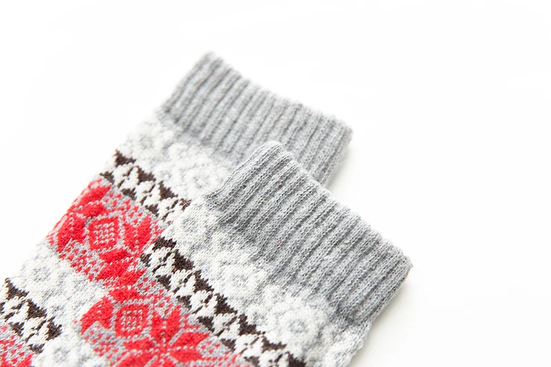 5 пар/лот Новинка Witner толстые теплые женские Шерстяные Носки Снежный Узор винтажные рождественские носки красочные носки подарок