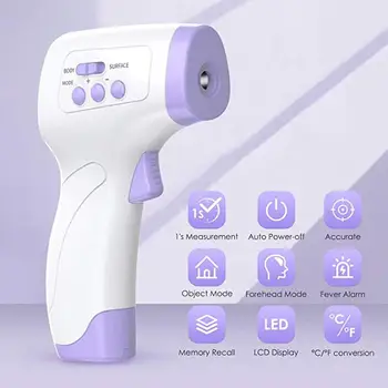 

Infrared Non-Contact Digital Thermometer Instant Read Led Display Smart Thermometer Portable Body Thermometer